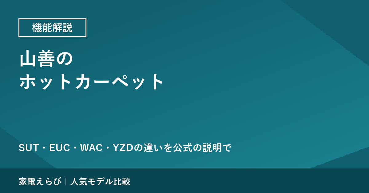 山善のホットカーペット機能解説のアイキャッチ